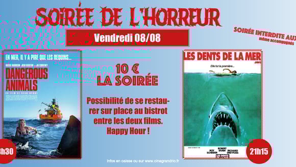 L'ÉTÉ DE L'HORREUR : Dangerous Animals + Les Dents de la mer