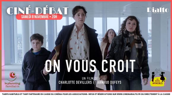 Ciné-Débat : On vous croit de Charlotte Devillers et Arnaud Dufeys