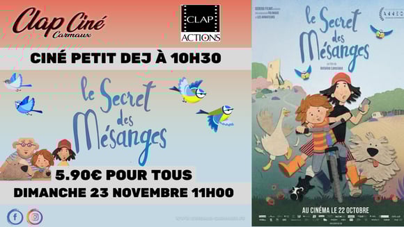 📣 "LE SECRET DES MESANGES" 🥐 CINÉ PETIT DÉJ DU CLAP ACTIONS📣