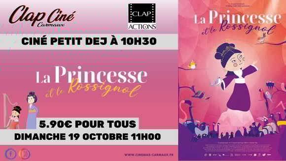 📣 "LA PRINCESSE ET LE ROSSIGNOL" 🥐 CINÉ PETIT DÉJ DU CLAP ACTIONS📣