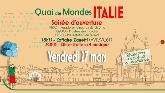 Soirée d'ouverture du Festival Quai des mondes : Italie 