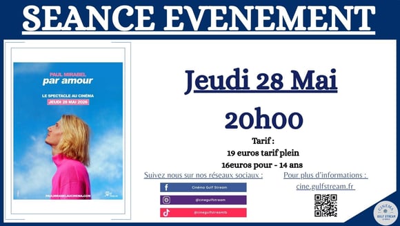 Séance Unique : PAUL MIRABEL - PAR AMOUR : LE SPECTACLE AU CINEMA