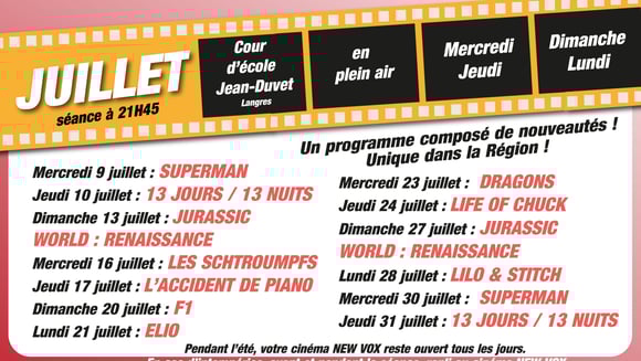 Ciné Plein Air ( Cour école Jean Duvet )