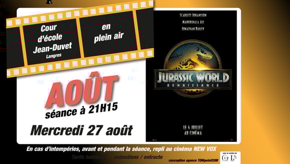 Ciné Plein Air 'Jurassic World : Renaissance'