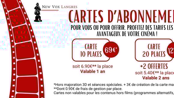 Nos cartes d'abonnement 