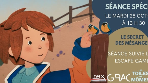 Cin'escape game "Le secret des mésanges" le mardi 28 octobre 2025 à 13 h 30 dans le cadre du festival Toiles des Mômes