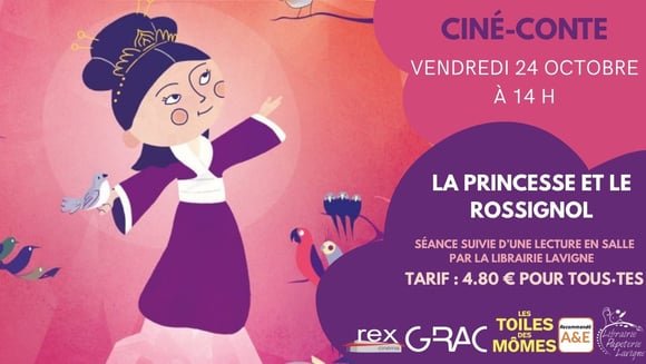 Ciné-conte : "La princesse et le rossignole" le vendredi 24 octobre 2025 à 14 h