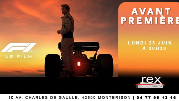 Avant-première : "F1 : Le film" le lundi 23 juin 2025 à 20 h 30