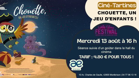 Ciné-Tartines : "Chouette, un jeu d'enfants !" le mercredi 13 août à 16 h