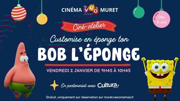 Ciné-Atelier | BOB L'ÉPONGE LE FILM : UN POUR TOUS, TOUS PIRATES | Vendredi 2 janvier à 9h45