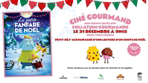 Ciné-Lecture & P'tit-Dej - LA PETITE FANFARE DE NOËL | Mercredi 31 décembre à 9h15