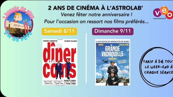 Les 2 ans du ciné Astrolab'