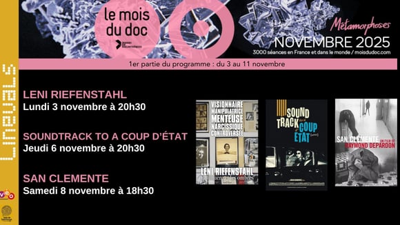 LE MOIS DU DOC : 1er partie du programme