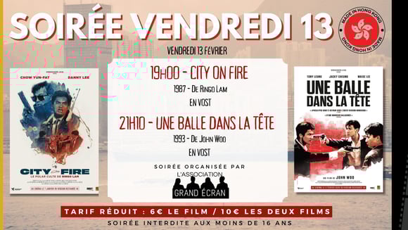 SOIREE VENDREDI 13 : MADE IN HONG KONG