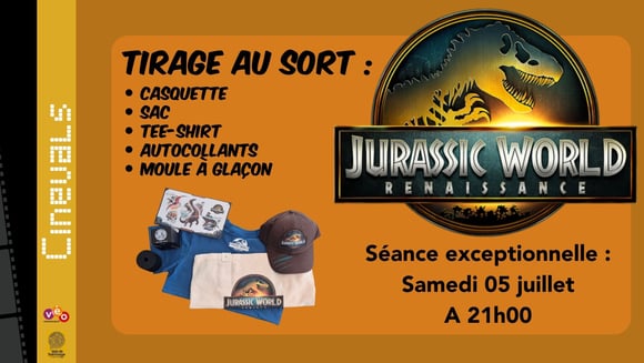 Séance exceptionnelle : tirage au sort pour gagner des goodies Jurassic World