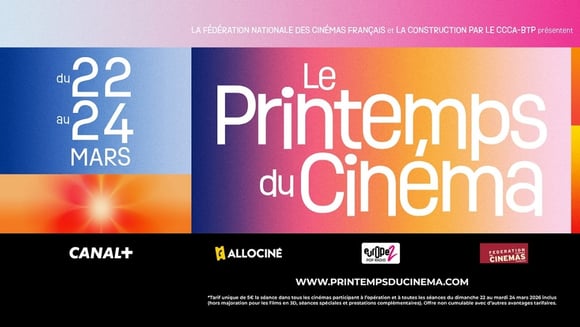 Printemps du cinéma | Du dimanche 22 au mardi 24 mars