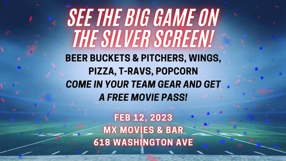 WATCH THE BIG GAME ON THE SILVER SCREEN!