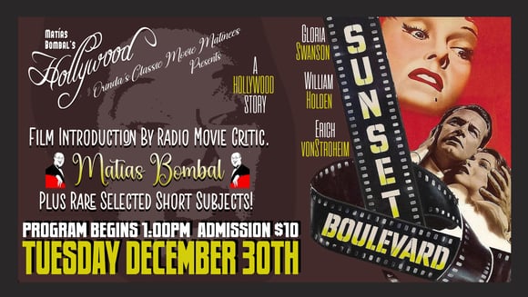 Orinda Theatre's Classic Movie Matinee, hosted by Film Critic, Matías Bombal (last Tuesday of each month)