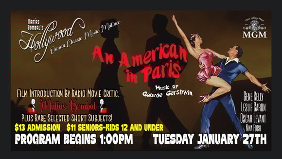 Orinda Theatre's Classic Movie Matinee, hosted by Film Critic, Matías Bombal (last Tuesday of each month)