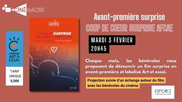 Coup de Coeur Surprise AFCAE - Avant-première