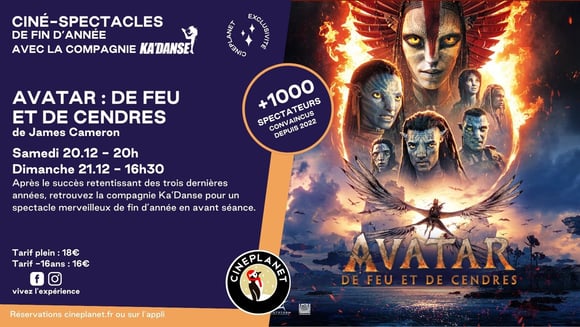 Ciné-spectacle Avatar : de Feu et de Cendres