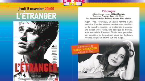 Soirée "L' étranger" en présence de Rebecca Marder