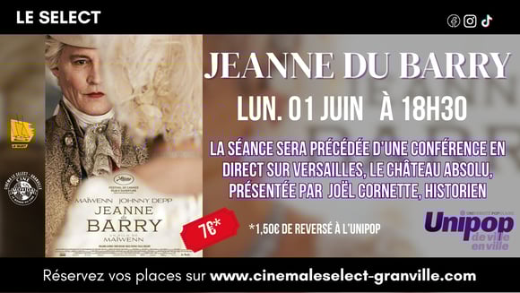 CONFÉRENCE UNIPOP: JEANNE DU BARRY