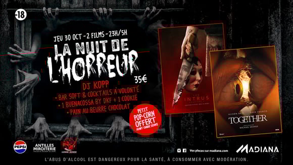 La nuit de l’horreur REVIENT à MADIANA le jeudi 30 octobre !