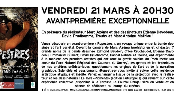 RUPESTRES | Séance exceptionnelle en présence du réalisateur Marc Azéma et des dessinateurs