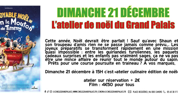 Atelier de noël pour les tout-petits avec Shaun le mouton