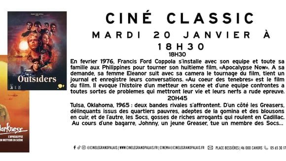 Rétro Francis Ford Coppola : Aux coeurs des ténèbres et The Outsiders