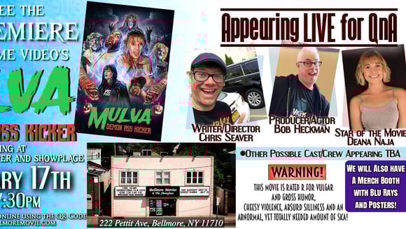 World Premiere of Warlock Home Videos  MULVA: DEMON ASS KICKER