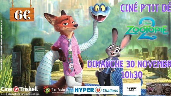 Ciné P'tit Déj Zootopie 2