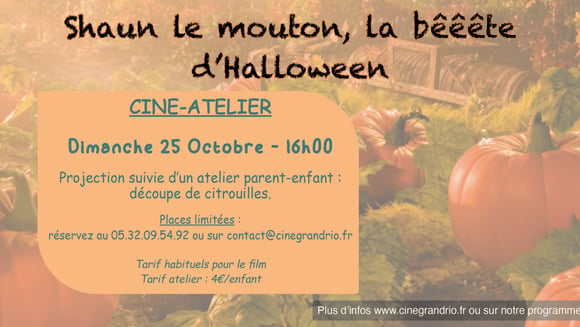 Ciné-Atelier : Shaun le mouton et la bêêête d'Halloween