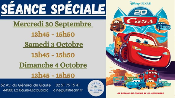 Séance spéciale : CARS 20 ANS !!!