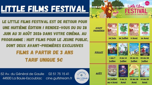 8ème ÉDITION DU LITTLE FILMS FESTIVAL ! DU 28 JUIN AU 31 AOÛT