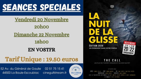 SEANCES SPECIALES : LA NUIT DE LA GLISSE EDITION 2026