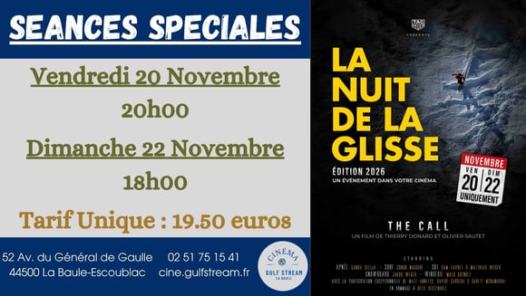 SEANCES SPECIALES : LA NUIT DE LA GLISSE EDITION 2026