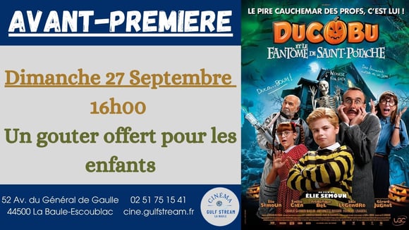 AVANT-PREMIERE / Cine goûter DUCOBU