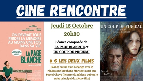 CINE RENCONTRE : LA PAGE BLANCHE ET UN COUP DE PINCEAU