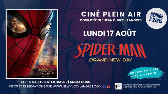 Ciné Plein Air : "Spider man : Brand new day"