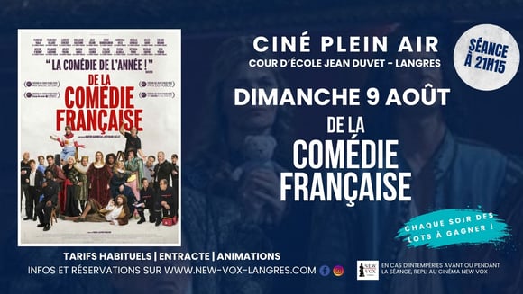 Ciné Plein Air : "De la comédie Française"
