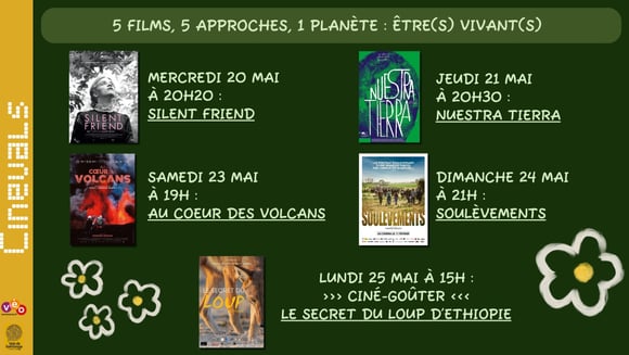 FETE DE LA NATURE : 5 FILMS, 5 APPROCHES, 1 PLANETE : ETRE(S) VIVANT(S)