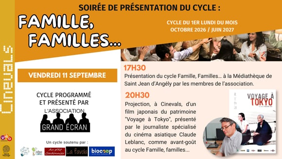 Soirée de présentation du cycle du 1er lundi du mois : Famille, familles...