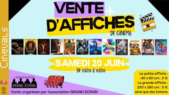 VENTE D'AFFICHES DE CINEMA