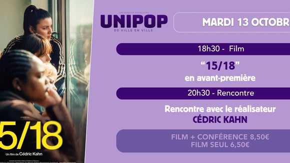 UNIPOP 15/18 - Mardi 13 octobre à 18h30