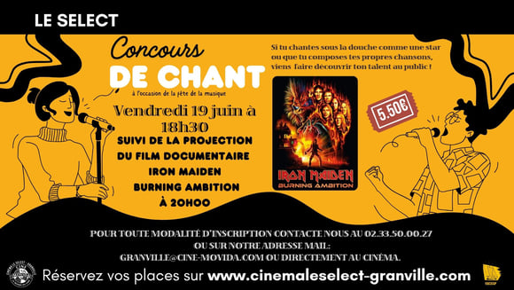 SOIRÉE FÊTE DE LA MUSIQUE: CONCOURS DE CHANT & IRON MAIDEN BURNING AMBITION