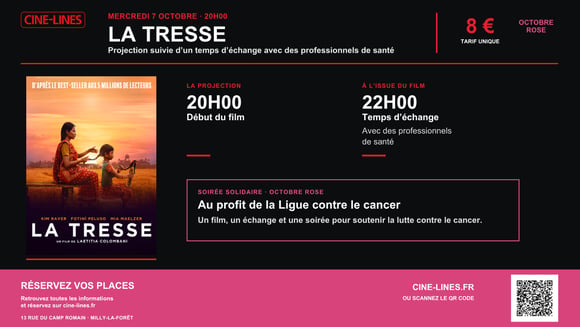 Octobre Rose - Projection du film La Tresse