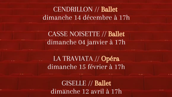 PROGRAMMATION BALLET/OPERA  SAISON 2025/2026