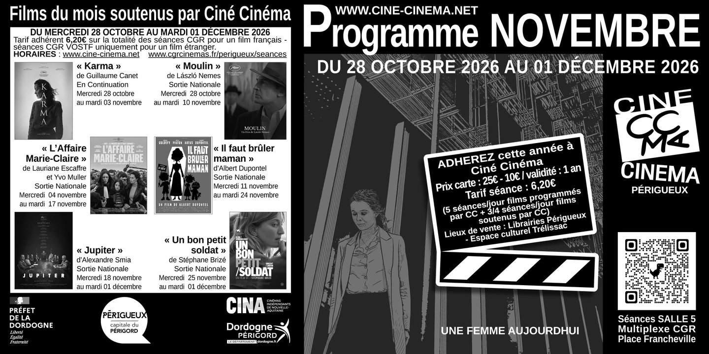 Films CinéCinéma Novembre 2026